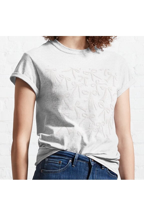 Hot Trending Preppy Blush Pink Goth Girlie Bows Ribbons Classic T-Shirt Vintage Birthday Gifts