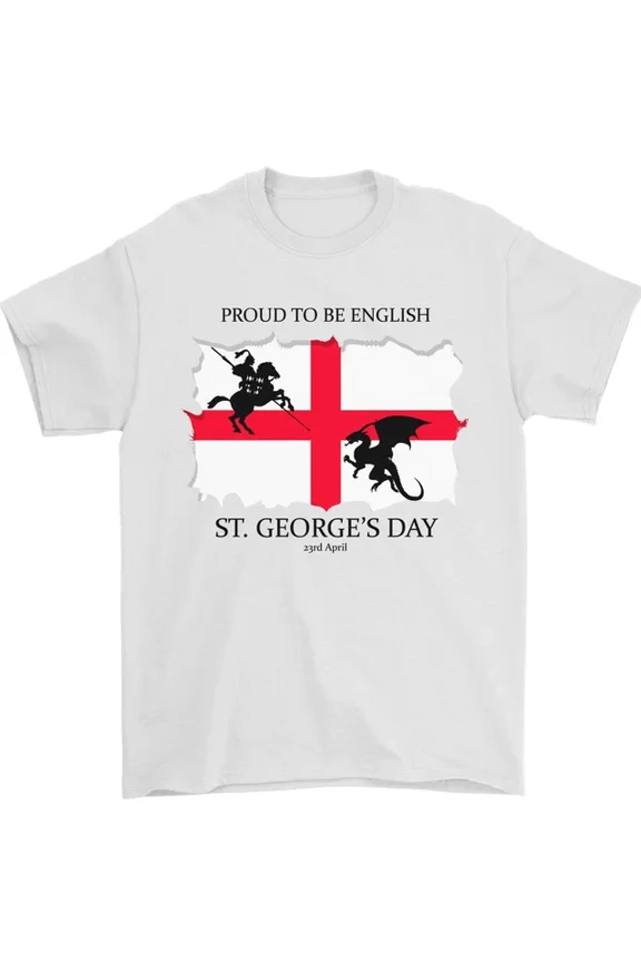 Hot Trending Proud to Be English St Georges Day Flag T-Shirt Design Preview Only