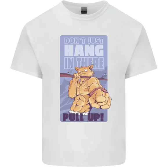 Hot Trending Pull Up Funny Cat Gym Training T-Shirt Design Preview Only