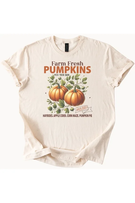 Hot Trending Pumpkin Patch Tee Fall Harvest Shirt Pick Your Own Pumpkins Design Preview Only