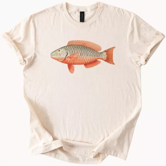 Hot Trending Red Fish Graphic T Shirt Ocean Sea Life Tee Design Preview Only