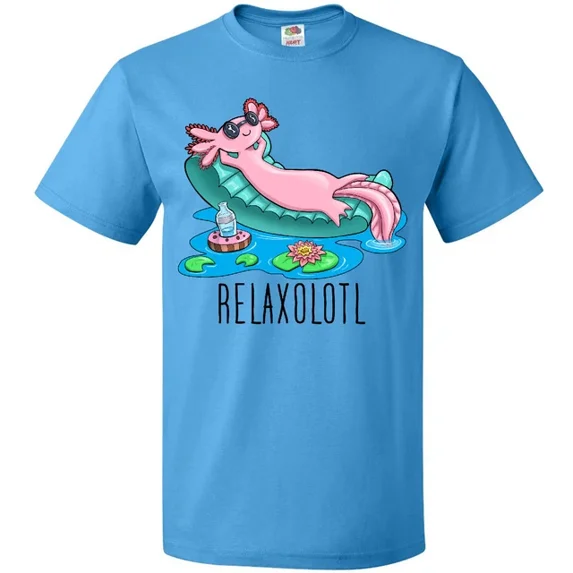 Hot Trending Relaxolotl- Cute Axolotl On Summer Vacation T-Shirt Relax Pun Lilypads S-5Xl Birthday Gifts; For Men & Women