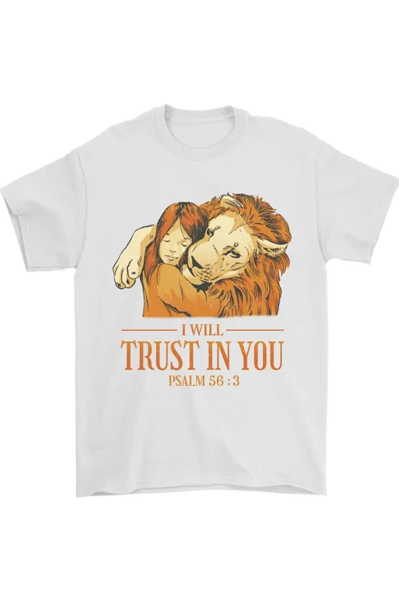 Hot Trending Religion Christianity Bible Trust in Lion T-Shirt Design Preview Only