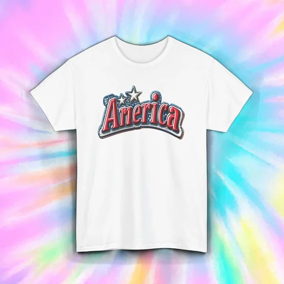 Hot Trending Retro America Shirt Stars Red White Blue USA Design Preview Only