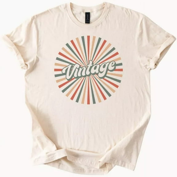 Hot Trending Retro Sunburst Graphic T Shirt Tee Design Preview Only