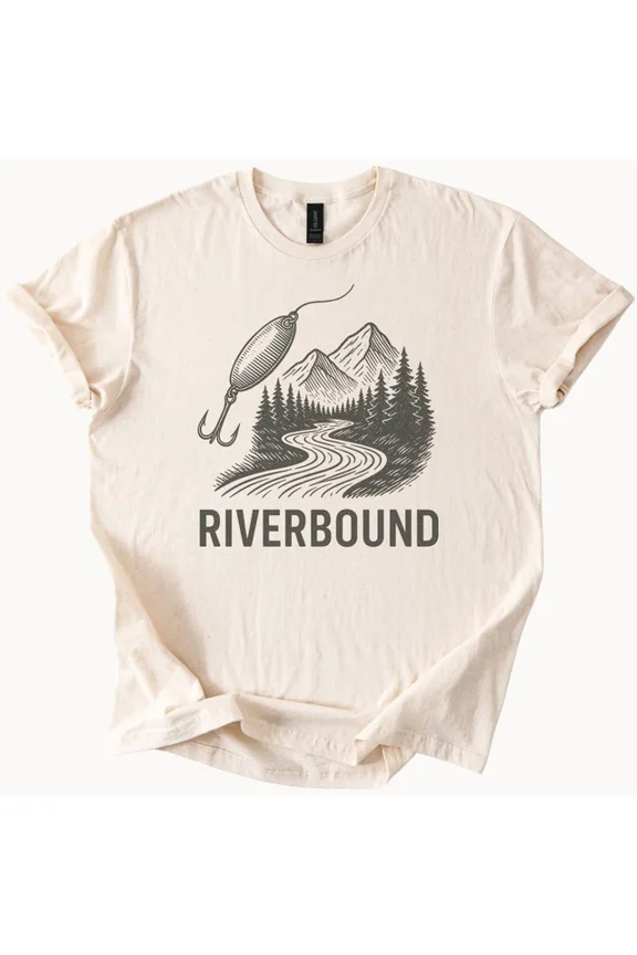 Hot Trending Riverbound Fishing Tee Mountain River Shirt Outdoors Adventure Design Preview Only