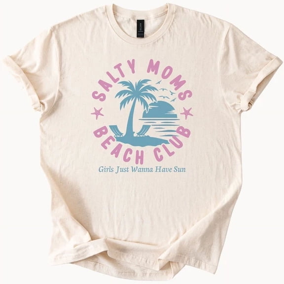 Hot Trending Salty Moms Beach Club Tee Wanna Sun Summer Shirt Design Preview Only