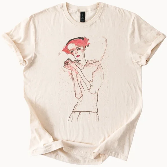 Hot Trending Schiele Art Tee Expressionist Graphic T Shirt Modern Artist Clothing Design Preview Only