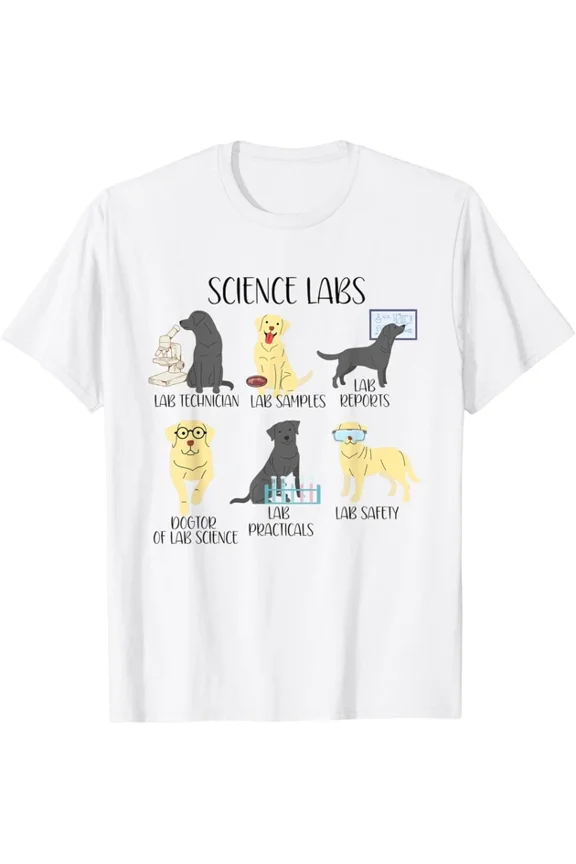 Hot Trending Science Labs Funny Dogs Labrador Retriever Science Teacher T-Shirt S-5Xl Birthday Gifts; For Men & Women