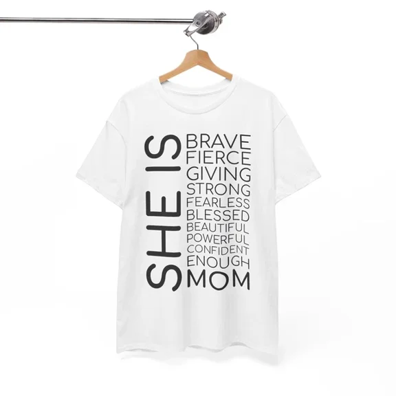 Hot Trending She Is Mom vertical layout T-Shirt | Vintage Retro Mother | Cute Mom Gift Shirt Design Preview Only