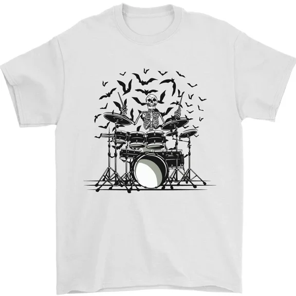 Hot Trending Skeleton Drummer Drumming Drum Funny T-Shirt Design Preview Only