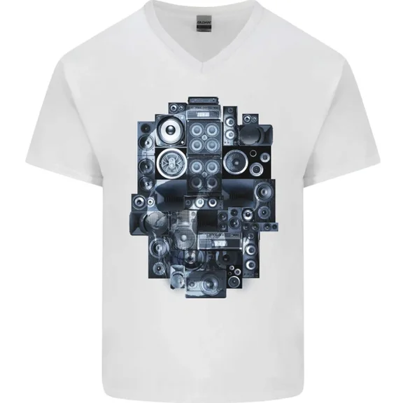 Hot Trending Speaker Music Hi-Fi Mens V-Neck T-Shirt Design Preview Only