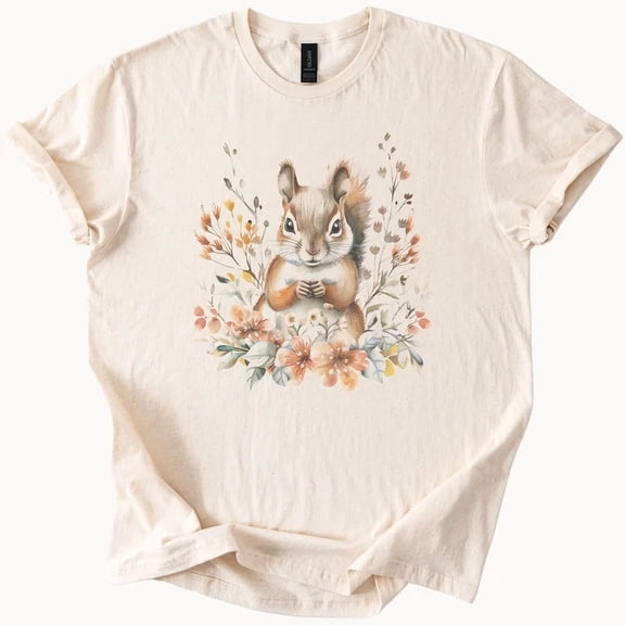 Hot Trending Squirrel TShirt Watercolor Woodland Animal Tee Gift Design Preview Only