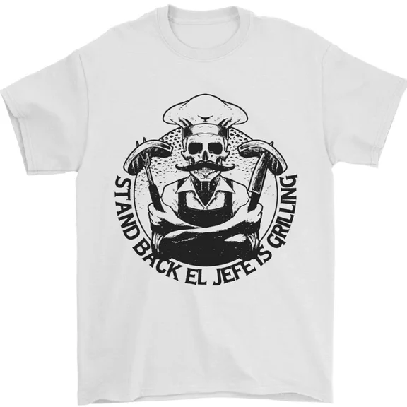 Hot Trending Stand Back El Jefe is Grilling Funny BBQ T-Shirt Design Preview Only