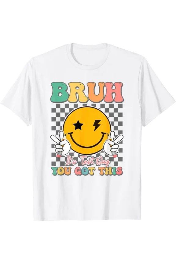 Hot Trending State Testing Day Teacher Groovy Smile Bruh You Got This Design Preview Only