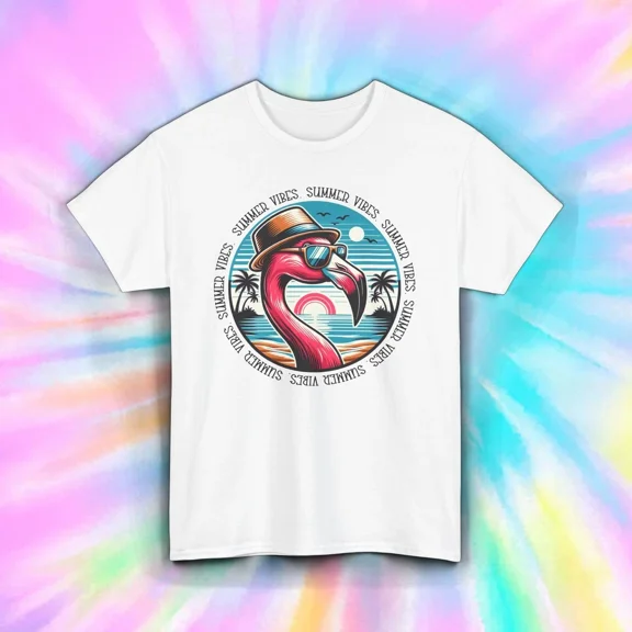 Hot Trending Summer Vibes Cool Flamo With Shades Beach Vacation Graphic Design Preview Only