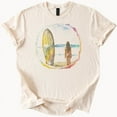 thumbnail image 1 of Hot Trending Surfboard Beach Tee Watercolor Surfer Girl T-Shirt Design Preview Only, 1 of 4