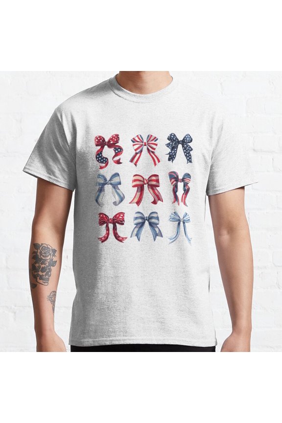 Hot Trending Sweetheart of the USA: Coquette 4th of July #3 Classic T-Shirt Vintage Birthday Gifts