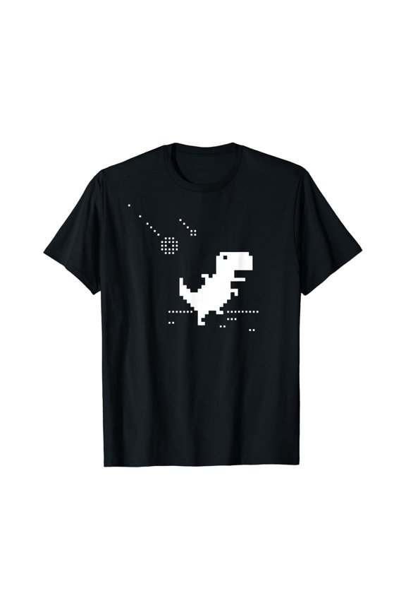 Hot Trending T-Rex Pixel Art T-Shirt Geek Offline Meteorite Nerd Tee Vintage Tee -Birthday Gifts