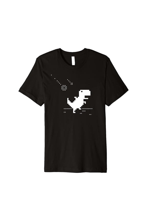 Hot Trending T-Rex Pixel Art T-Shirt Geek Offline Meteorite Nerd Vintage Tee -Birthday Gifts