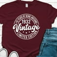 thumbnail image 1 of Hot Trending T-Shirt With 1932 Vintage Shirt, Vintage 1932 Limited Edition, 93Rd Birthday Gift For Women, Mens 93Rd Birthday Gift, 93 Years Of Being Awesome T-Shirt Design Preview Only, 1 of 3