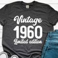 thumbnail image 1 of Hot Trending T-Shirt With 65Th Birthday Shirt, Retro Vintage Limited Edition 1960 T-Shirt, 1960 Birthday Shirt, 65Th Birthday Gift For Women, 65Th Birthday Men Tee Design Preview Only, 1 of 3