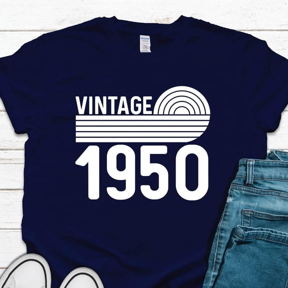 Hot Trending T-Shirt With 75Th Birthday Shirt, Vintage Limited Edition 1950 T-Shirt, 1950 Birthday Shirt, 75Th Birthday Gift For Women, 75Th Birthday Men Tee Design Preview Only