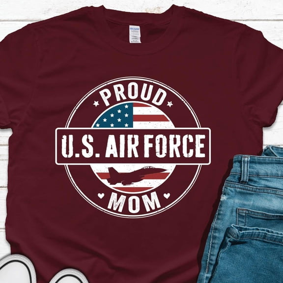 Hot Trending T-Shirt With Air Force Mom T-Shirt, Air Force Son/Daughter Graduation T-Shirt, Us Air Force T-Shirt, Gift For Mom, Air Force Mother Shirt, Mom T-Shirt Design Preview Only