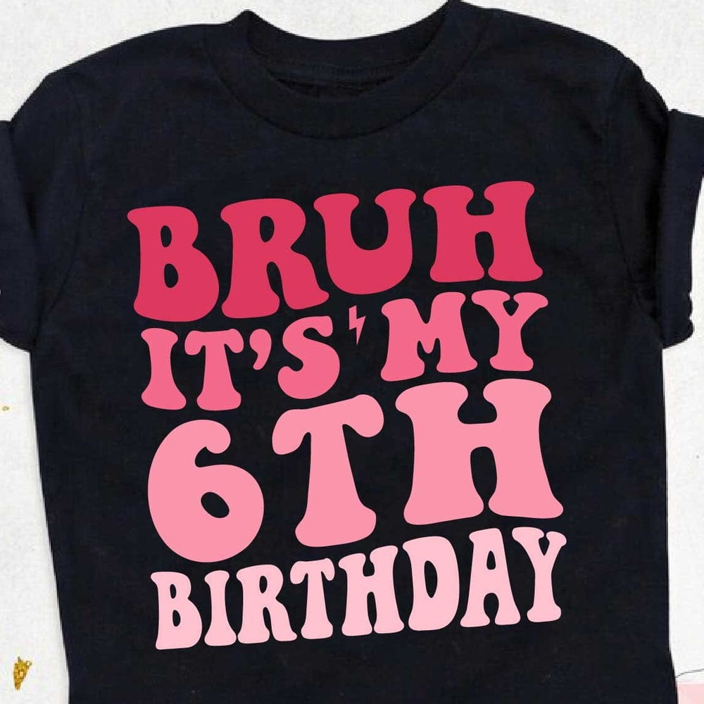 Bruh It’s My 6th Birthday Backdrop Banner - Blue Black Theme, 4.92x3.28ft For Photo Booth - View #4