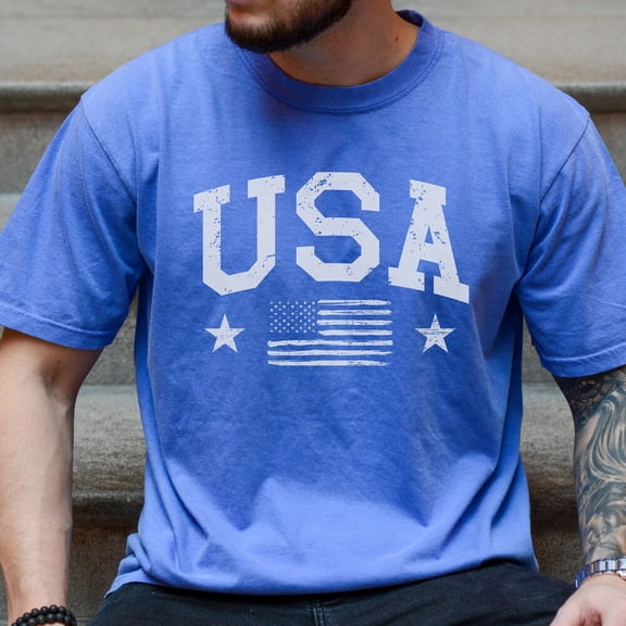 Hot Trending T-Shirt With Men'S Usa Shirt, 4Th Of July Tee, Fourth Of July Shirt, Big Usa Tshirt, Men'S American Flag Shirt, Patriotic Shirt, Unisex Design Preview Only