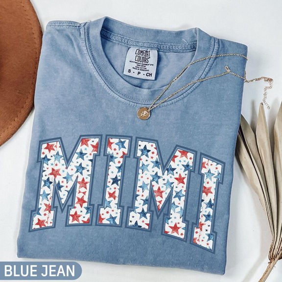 Hot Trending T-Shirt With Mimi 4Th Of July Shirt, American Mimi Shirt, Pregnancy Reveal Shirt, 4Th Of July Tee, Gift For Mimi, Grandma Mimi T Shirt Design Preview Only