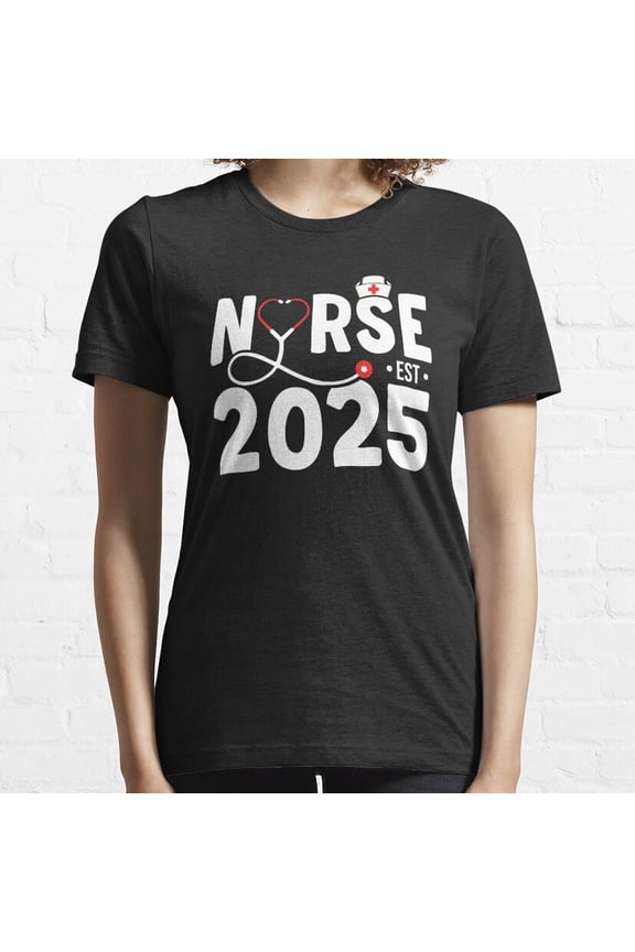 Hot Trending T-Shirt With Nurse Est 2025 Shirt, Nurse Graduation 2025 Shirt, Nursing Grad Student Shirt, Gift For Rn Nurse, Med School Grad Gift, Nurse Graduate Vintage Design Preview Only