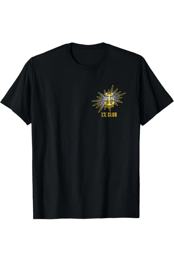 Hot Trending T-Shirt With 1% Club (Navy Master Chief) E-9 Mcpo Pride T-Shirt Design Preview Only