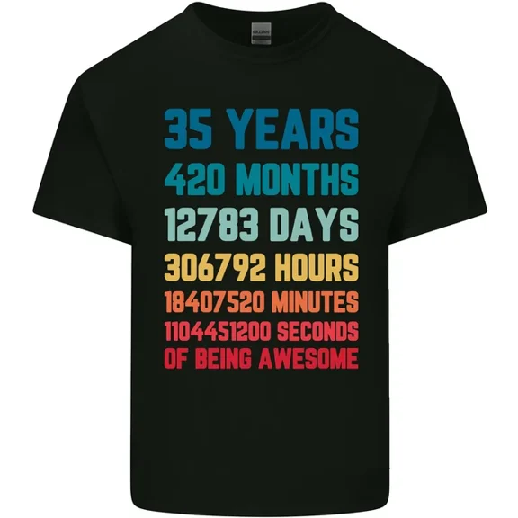 Hot Trending T-Shirt With 35Th Birthday 35 Year Old T-Shirt Design Preview Only