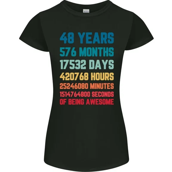 Hot Trending T-Shirt With 48Th Birthday 48 Year Old T-Shirt Design Preview Only