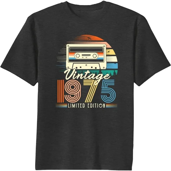 Hot Trending T-Shirt With 50Th Birthday Shirt Men Vintage 1975 T-Shirt Graphic Retro 50 Years Old 04 Design Preview Only