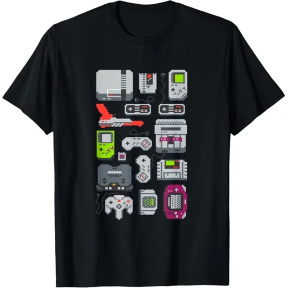 Hot Trending T-Shirt With 8 Bit Vintage Consoles Gamer Design Preview Only
