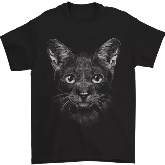 Hot Trending T-Shirt With A Cat Face T-Shirt Design Preview Only