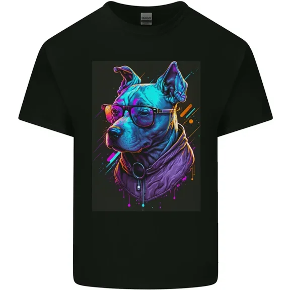 Hot Trending T-Shirt With A Cool Staffy Staffordshire Bull Terrier Dog T-Shirt Design Preview Only