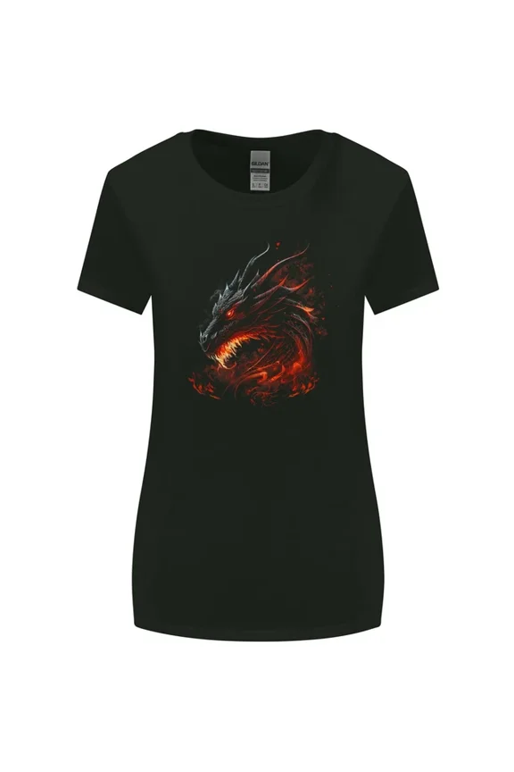 Hot Trending T-Shirt With A Fierce Dragon Fantasy Art T-Shirt Design Preview Only