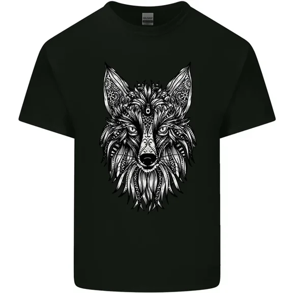 Hot Trending T-Shirt With A Mandala Art Fox Tribal Light T-Shirt Design Preview Only