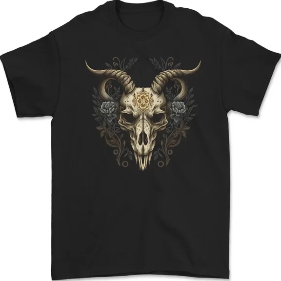 Hot Trending T-Shirt With A Ram Gothic Goth Heavy Metal Rock T-Shirt Design Preview Only