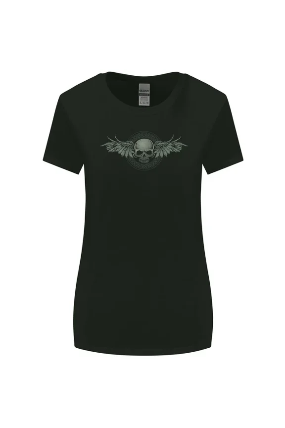 Hot Trending T-Shirt With A Tribal With Wings Gothic Goth Rock Music T-Shirt Design Preview Only