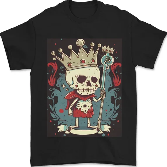 Hot Trending T-Shirt With A Vintage Style Skeleton Retro King T-Shirt Design Preview Only