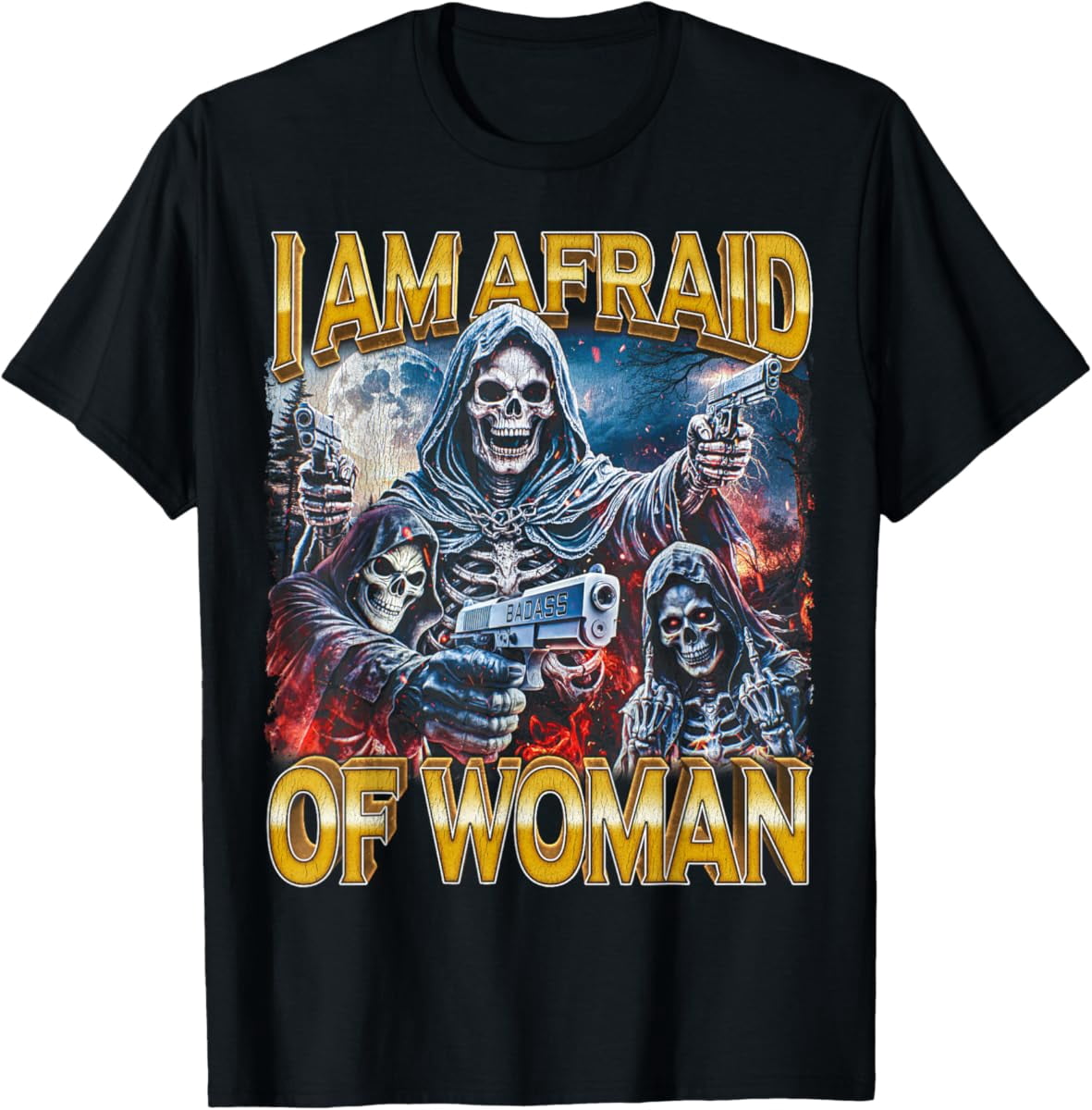 Hot Trending T-Shirt With Afraid Of Woman - 80S Horror Bootleg Cool ...