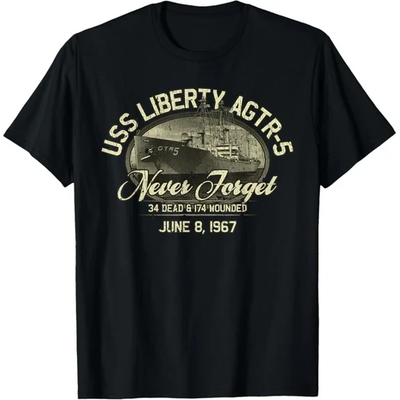 Hot Trending T-Shirt With Agtr-5 Vintage Uss Liberty 1967 Gift Ship Funny Design Preview Only