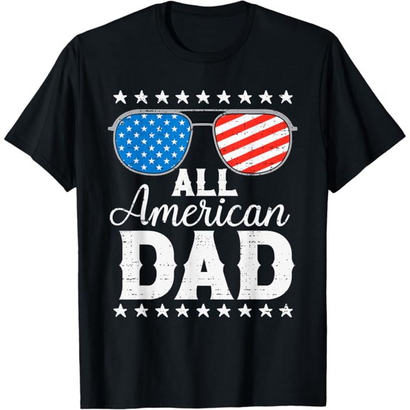 Hot Trending T-Shirt With All American Dad 4Th Of July Patriotic Usa Family Matching T-Shirt Design Preview Only