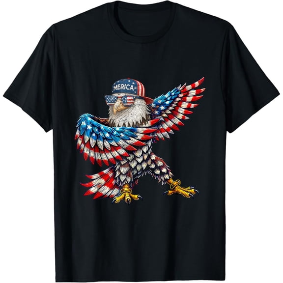 Hot Trending T-Shirt With American Flag Bald Eagle Patriotic Eagle 4Th Of July Usa T-Shirt Design Preview Only