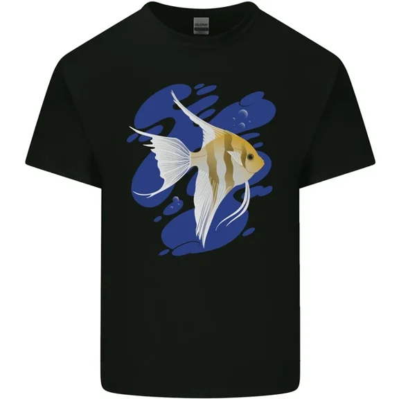 Hot Trending T-Shirt With An Angel Fish In The Ocean T-Shirt Design Preview Only