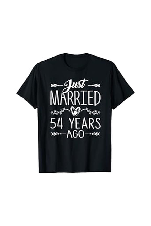 Hot Trending T-Shirt With Anniversary Gift 54Th 54 Years Wedding Marriage Couples T-Shirt Design Preview Only